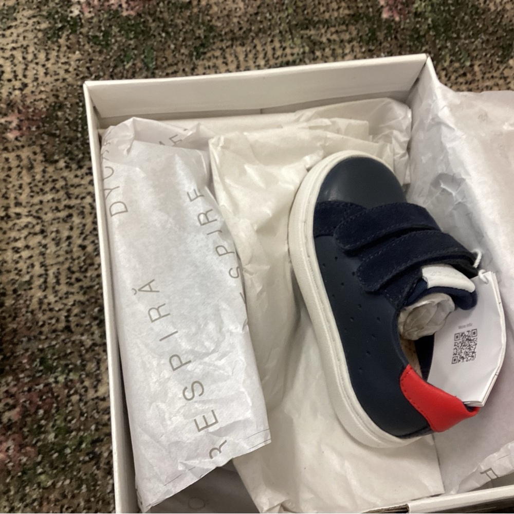 Geox Kids Navy and Red Sneakers